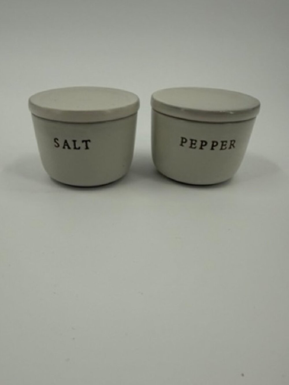 Hearth & Hand with Magnolia Cream Stoneware Salt & Pepper Cellars Set